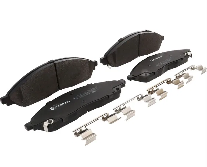 P11046 – BREMBO Brake Pad, FMSI Number D2402-9632 Low-Metallic Set Of 4 With Mounting Hardware